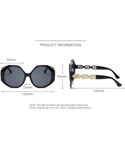 Large Frame Personality Retro Metal Men Women Sunglasses Outdoor Holiday Trend UV400 Sunglasses Gift F $12.39 Designer