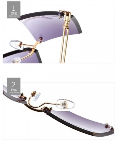 Diamond Shaped Rimless Women Outdoor Holiday Beach Fashion Decorative Sunglasses (Color : A, Size : 1) 1A $16.30 Rimless