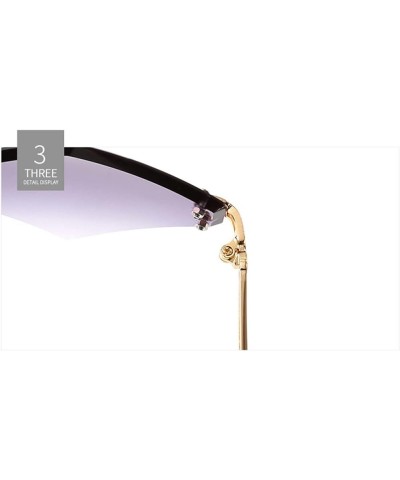 Diamond Shaped Rimless Women Outdoor Holiday Beach Fashion Decorative Sunglasses (Color : A, Size : 1) 1A $16.30 Rimless