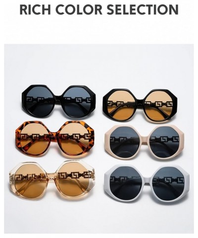 Large Frame Personality Retro Metal Men Women Sunglasses Outdoor Holiday Trend UV400 Sunglasses Gift F $12.39 Designer