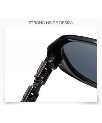 Large Frame Personality Retro Metal Men Women Sunglasses Outdoor Holiday Trend UV400 Sunglasses Gift F $12.39 Designer