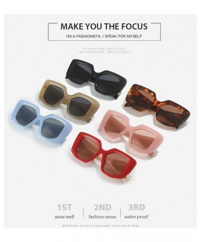 Square Fashion Female Vacation Beach Decorative Sunglasses for Men and Women (Color : 6, Size : 1) 1 6 $14.63 Designer