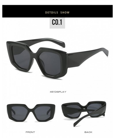 Square Fashion Female Vacation Beach Decorative Sunglasses for Men and Women (Color : 6, Size : 1) 1 6 $14.63 Designer