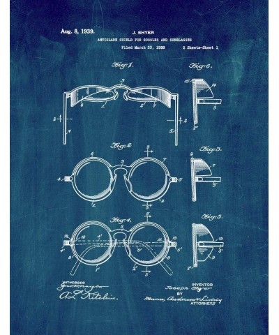 Antiglare Shield For Goggles And Sunglasses Patent Print (13" x 19") M12242 20" x 24" Midnight Blue $13.70 Designer