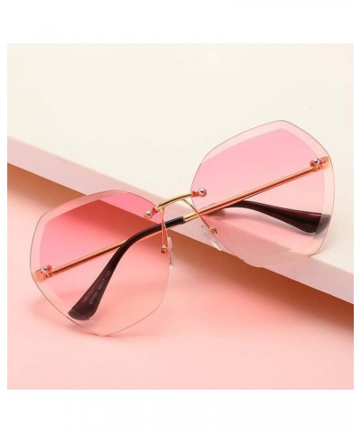 Rimless Women's Sunglasses Fashion Wear Glasses Outdoor Vacation Beach Glasses (Color : A, Size : Medium) Medium G $16.87 Rim...