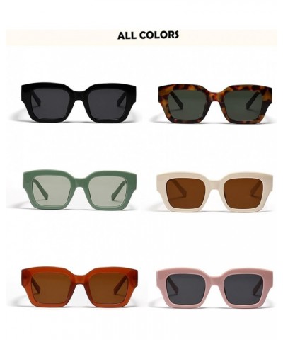 Retro Rectangular Women's Large Frame Fashion Outdoor Sunglasses (Color : F, Size : 1) 1A $18.49 Designer