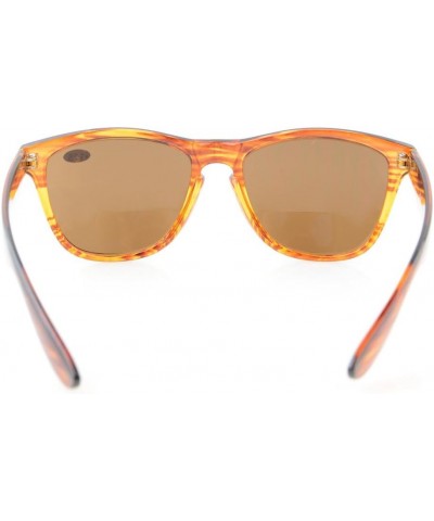 Stylish Look Quality Key-Hole Style Bifocal Sunglasses Women Brown Stripe $9.89 Square