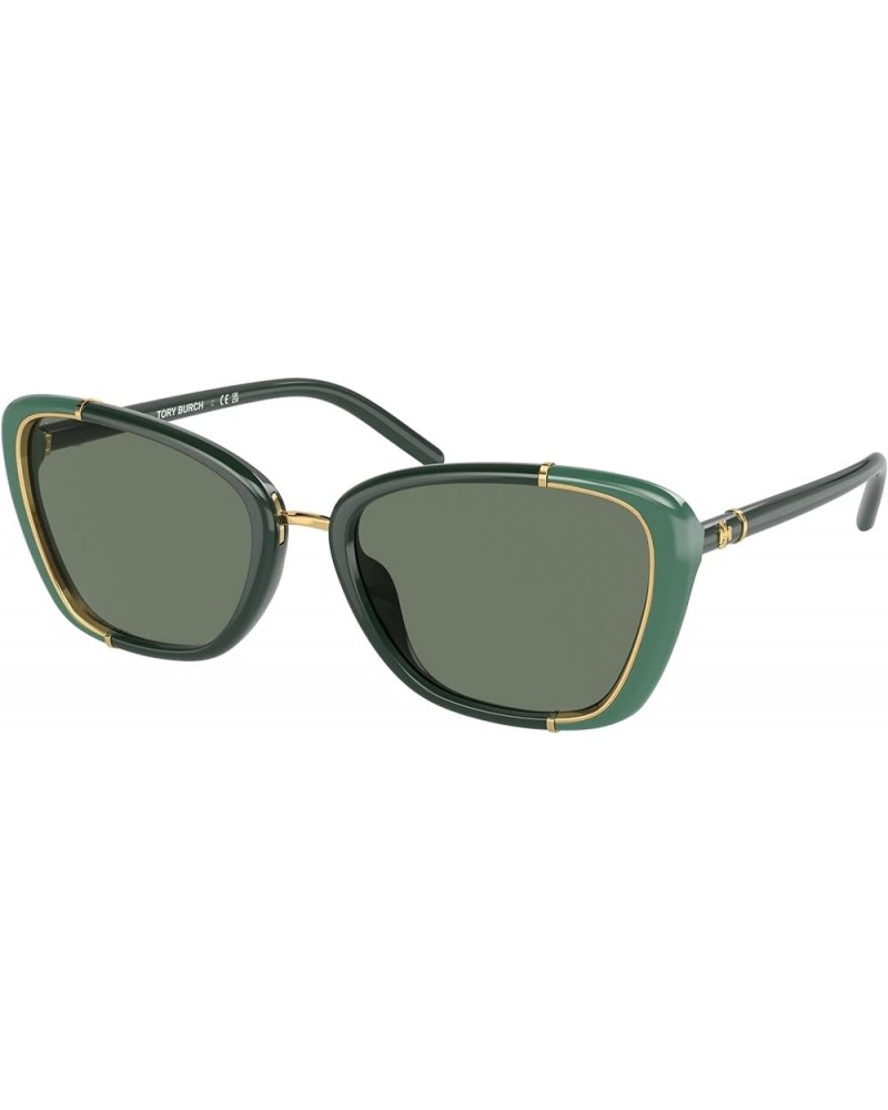 TY9074U Cat Eye Sunglasses for Women + BUNDLE With Designer iWear Complimentary Eyewear Kit Green / Dark Green $69.92 Cat Eye