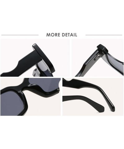 Rectangular White Sunglasses Women Cutout Frames Unique Small Square Sun Glasses Men Eyewear C2 Leopard Tea $17.87 Rectangular