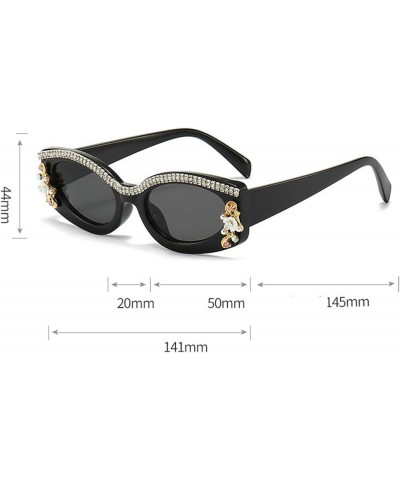 Fashion Retro Polygon Cat Eye Rhinestone Sunglasses Women Diamond tassel Shades Men bling Sun Glasses Purple $10.90 Designer