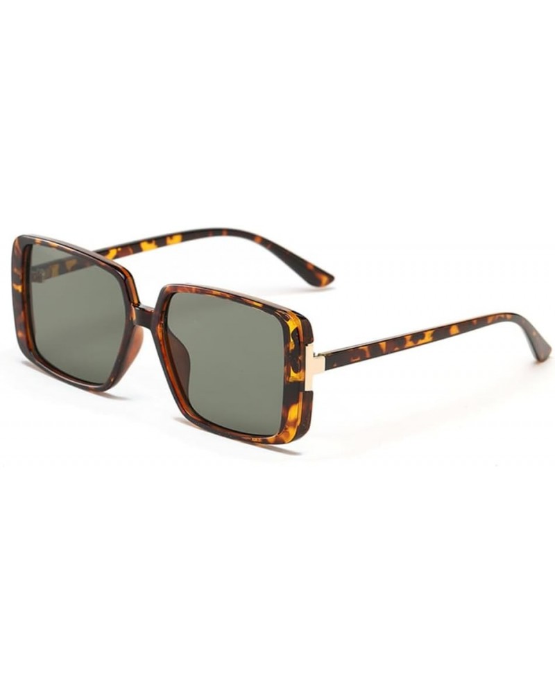 Retro Square Sunglasses Women Men Sun Glasses Vintage UV400 Outdoor Leopard $24.14 Rectangular