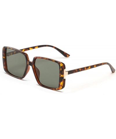 Retro Square Sunglasses Women Men Sun Glasses Vintage UV400 Outdoor Leopard $24.14 Rectangular