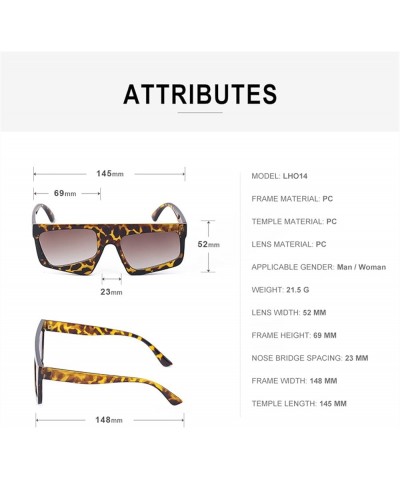 Retro Polarized Box Sunglasses Men and Women Shading Driving Glasses (Color : C, Size : Medium) Medium A $16.07 Designer