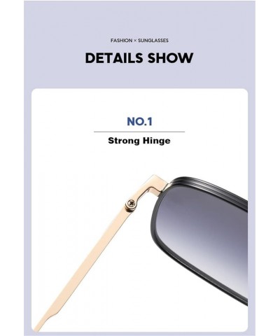 Large Frame Fashion Hip-hop Men and Women Street Sunglasses (Color : D, Size : Medium) Medium B $19.11 Designer