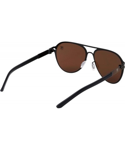 Aero Flight - Flat Thin Frame Classic Aviators Sunglasses Brown Bronze $16.40 Aviator