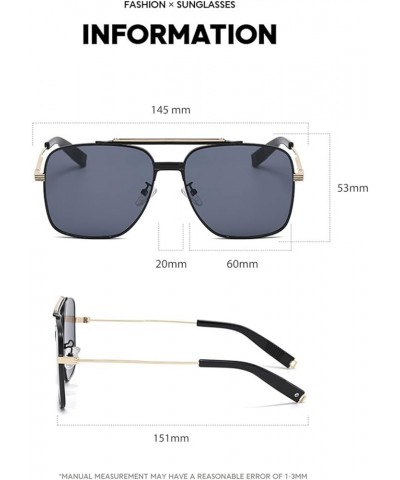 Large Frame Fashion Hip-hop Men and Women Street Sunglasses (Color : D, Size : Medium) Medium B $19.11 Designer