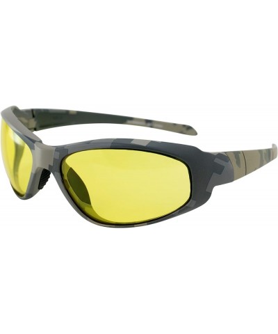 Hercules 2 DIGI CAMO Wrap Around Safety Glasses Perfect for Motorcycle ATV Yellow Tint Lens $9.00 Designer