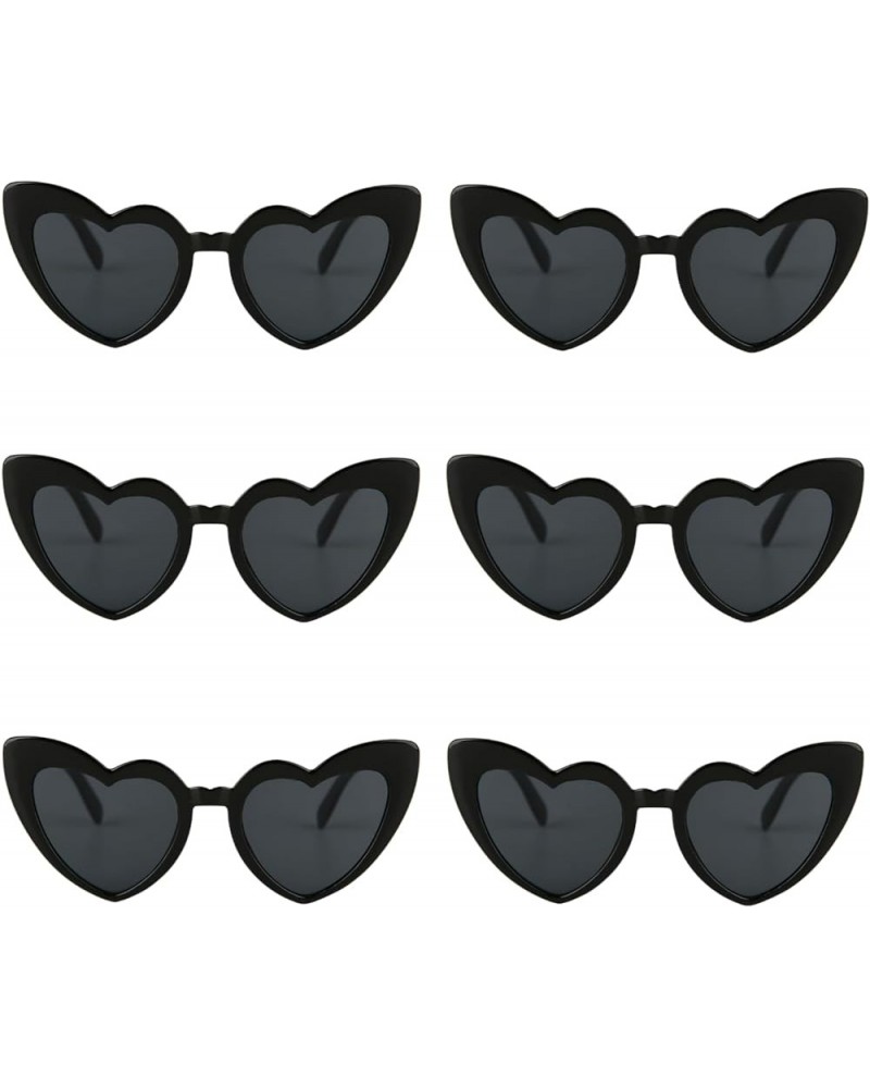 6 Pairs Bachelorette Party Sunglasses Heart Shaped Sunglasses Party Decorations Bridesmaid Proposal Gifts for Women girl (Whi...