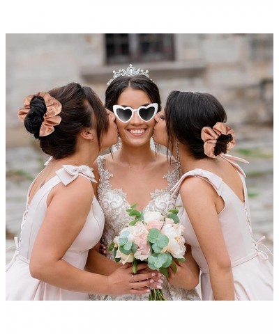 6 Pairs Bachelorette Party Sunglasses Heart Shaped Sunglasses Party Decorations Bridesmaid Proposal Gifts for Women girl (Whi...