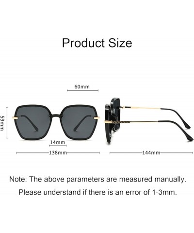 Polarized Sunglasses for Women Fashionable Sunglasses Vintage with Large Frame B $12.40 Sport