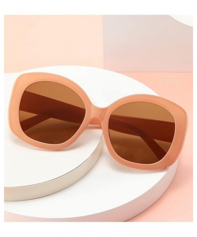 Fashion Retro Oval Frame Large Frame Sunglasses for Men and Women (Color : D, Size : 1) 1 G $16.84 Designer