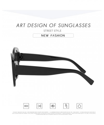 Fashion Retro Oval Frame Large Frame Sunglasses for Men and Women (Color : D, Size : 1) 1 G $16.84 Designer