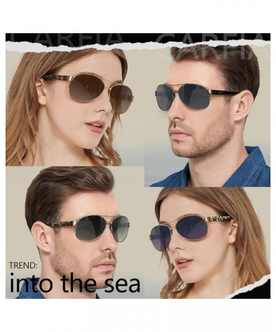 Pilot Polarized Sunglasses for Men Women UV400 Vintage Retro Style Driving Sun glasses Black $14.19 Oval