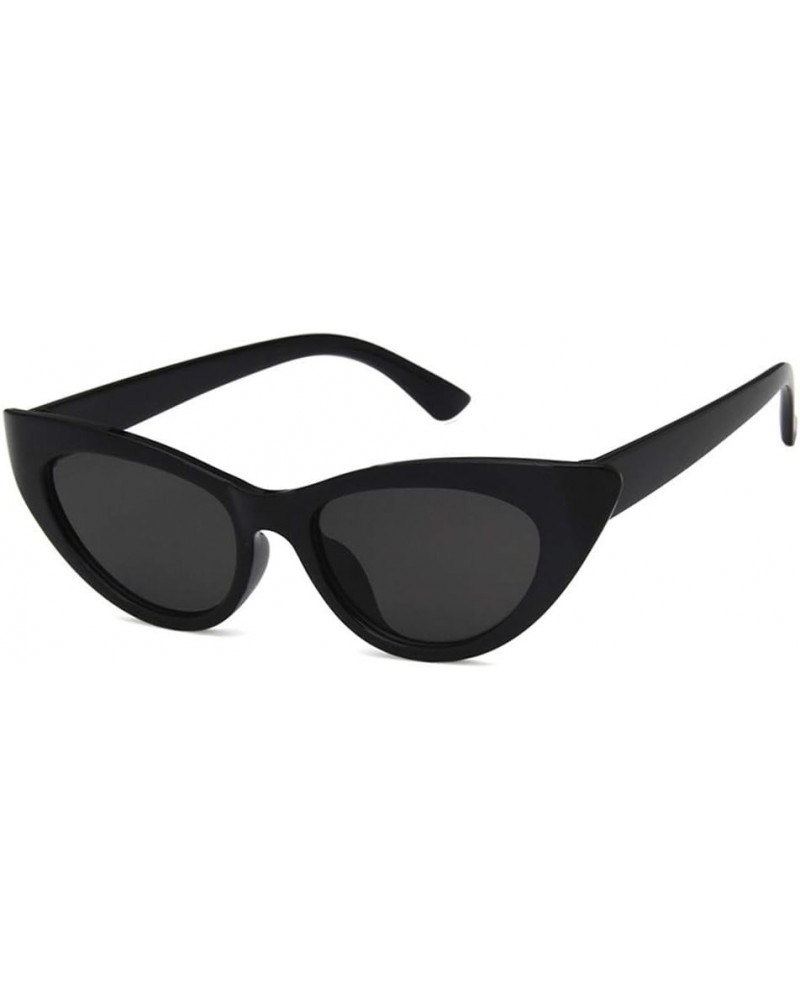 Unisex Sunglasses Retro Blue Grey Drive Holiday Oval Non-Polarized UV400 Bright Black Grey $6.59 Oval