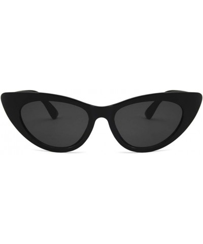 Unisex Sunglasses Retro Blue Grey Drive Holiday Oval Non-Polarized UV400 Bright Black Grey $6.59 Oval