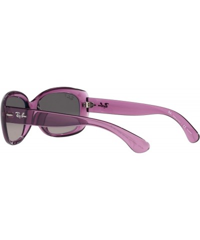 Women's Rb4101 Jackie Ohh Butterfly Sunglasses Transparent Violet/Grey Gradient Polarized $53.10 Butterfly