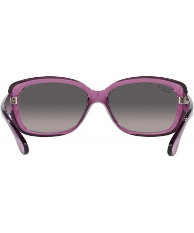 Women's Rb4101 Jackie Ohh Butterfly Sunglasses Transparent Violet/Grey Gradient Polarized $53.10 Butterfly