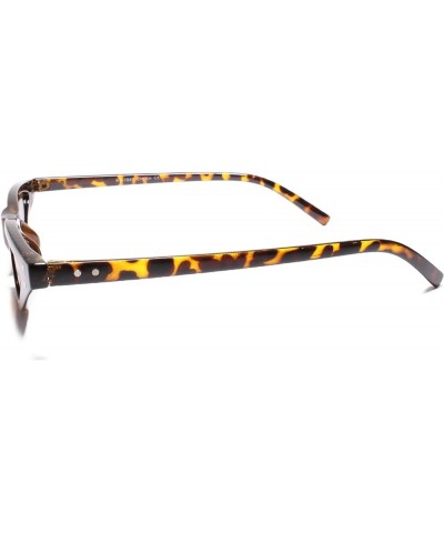 Stylish Womens Pointy Cat Eye Unique Narrow Slim Sunglasses Tortoise $9.00 Designer