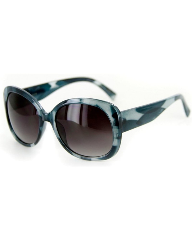 Classic" Designer Polarized Sunglasses with Patterned Frames and Oversize Lens Blue Tortoise W/ Smoke Lens $9.99 Designer