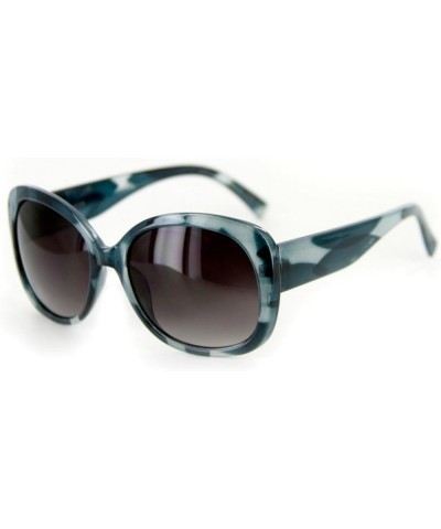 Classic" Designer Polarized Sunglasses with Patterned Frames and Oversize Lens Blue Tortoise W/ Smoke Lens $9.99 Designer