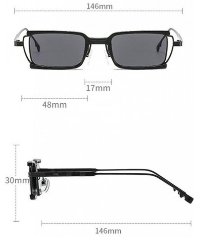 COTIA/Classic Retro Square Small Frame Metal Sunglasses for Men and Women Green $11.23 Square