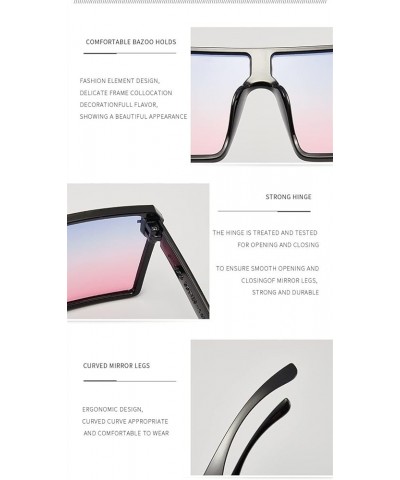 Large Frame Square Men and Women Outdoor Sunglasses, Street Shooting Holiday Beach Glasses (Color : G, Size : Medium) Medium ...