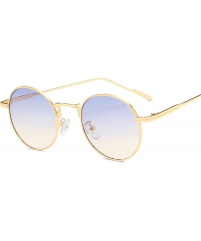 Fashion Metal Small Round Sunglasses Retro Men and Women Outdoor Decorative Sunglasses (Color : B, Size : 1) 1 F $18.46 Designer