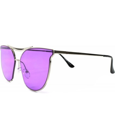 Modern Elegant Design Classic Style Cat Eye Frame Womens Sexy Sunglasses Silver / Purple $9.53 Cat Eye