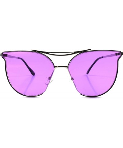 Modern Elegant Design Classic Style Cat Eye Frame Womens Sexy Sunglasses Silver / Purple $9.53 Cat Eye