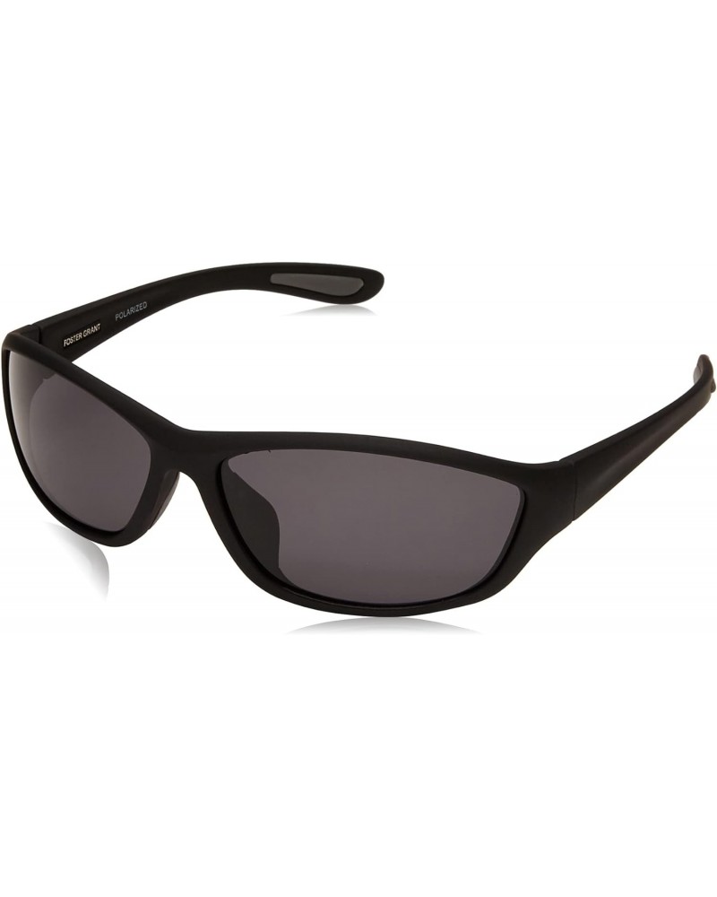 Foster Grant, mens, Backstop Wrap Polarized Sunglasses, Black/Black, 150 mm $16.04 Goggle