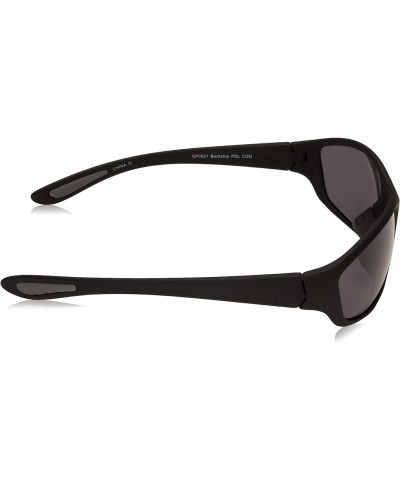 Foster Grant, mens, Backstop Wrap Polarized Sunglasses, Black/Black, 150 mm $16.04 Goggle