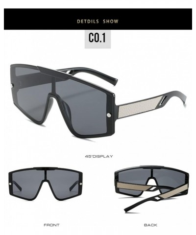 Large Frame Men and Women Sunglasses Outdoor Holiday Beach Decoration (Color : I, Size : Medium) Medium F $19.36 Designer