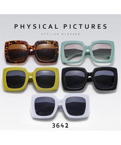 Large Frame Square Men and Women Outdoor Vacation Driving Decorative Sunglasses (Color : D, Size : 1) 1A $13.23 Designer