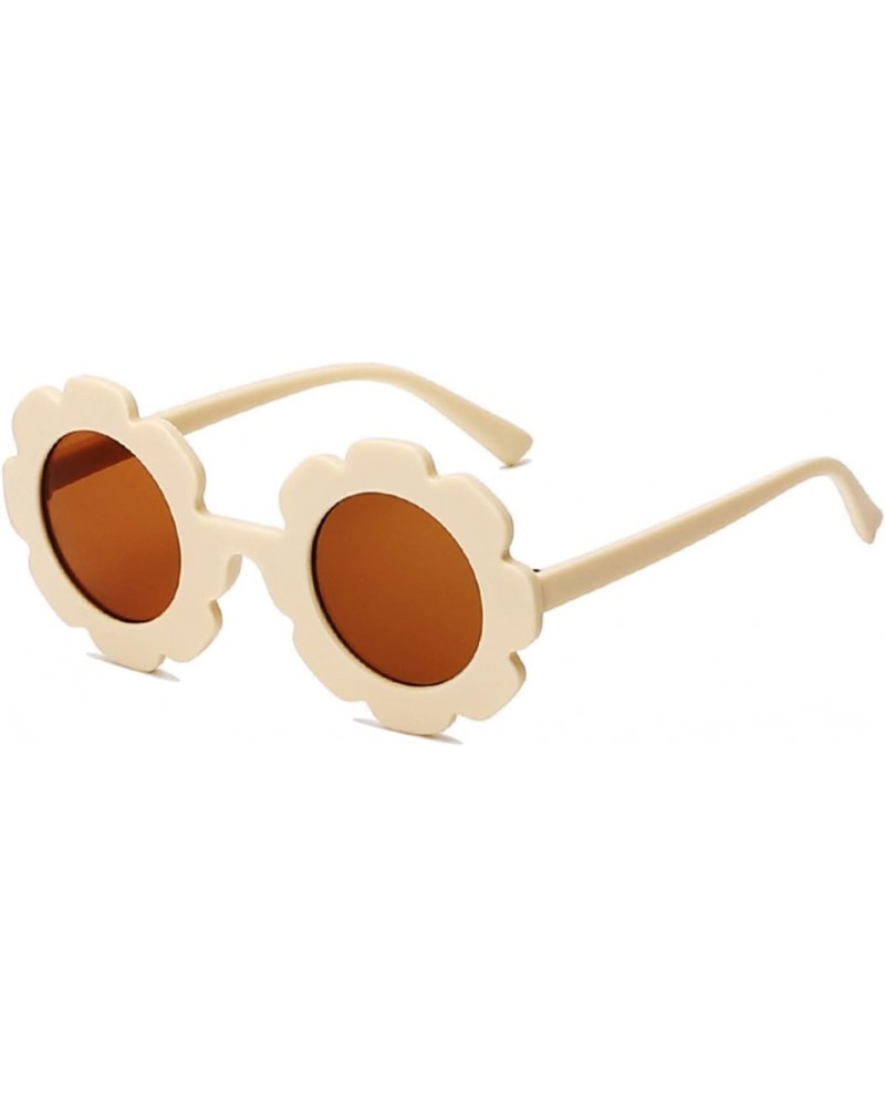 Round Flower Sun Glasses Girls Boys Sport Shades Glasses UV400 Eyewear (Color, Size : Beige Tea) $33.09 Sport