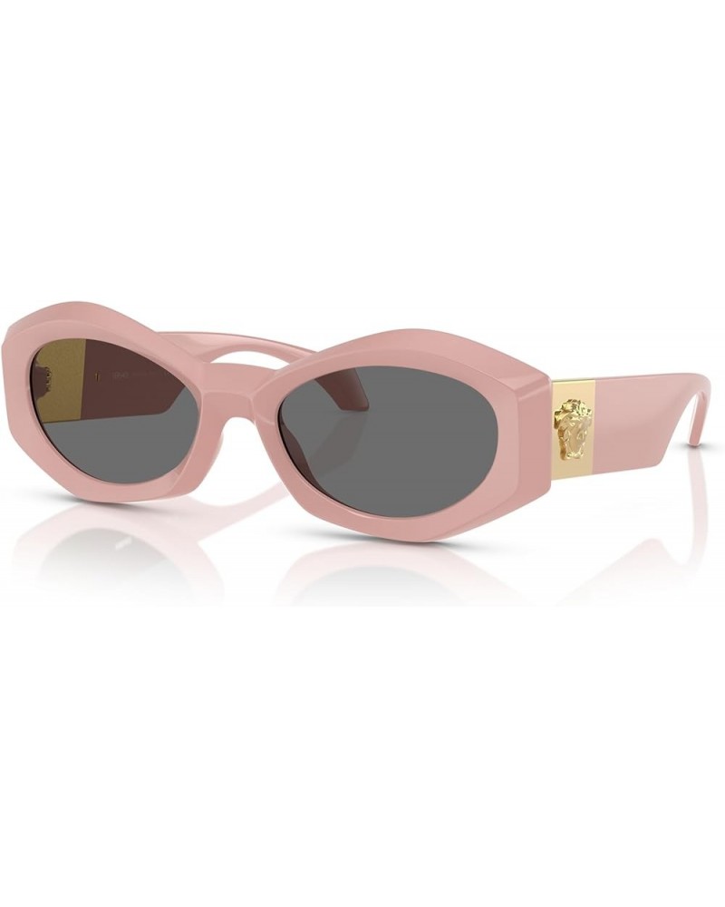 Woman Sunglasses Black Frame, Dark Grey Lenses, 54MM Pink $99.60 Square