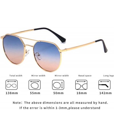 Ladies Round Frame Retro Polarized Sun Outdoor Vacation Beach Shade Decorative Glasses (Color : C, Size : Medium) Medium A $1...