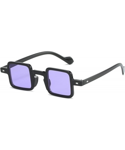 Square Frame Retro Men And Women Outdoor Vacation Punk Sunglasses 5 $13.53 Designer