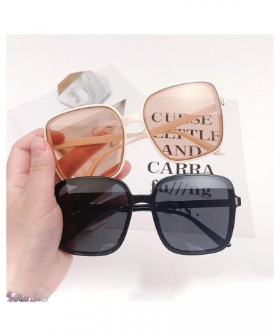 Fashion Big Frame Square Sunglasses for Men and Women Outdoor Beach Party (Color : F, Size : 1) 1 E $14.35 Designer