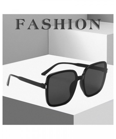 Fashion Big Frame Square Sunglasses for Men and Women Outdoor Beach Party (Color : F, Size : 1) 1 E $14.35 Designer