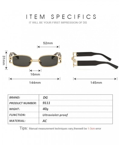 Retro Small Frame Fashion Sunglasses for Men and Women (Color : C, Size : 1) 1 E $13.82 Designer